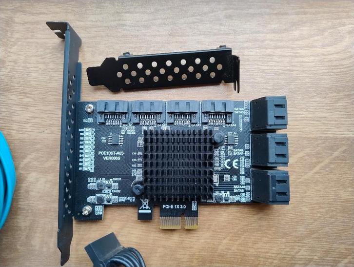 Carte d'expansion PCI-E SATA pour 10 connecteur Sata, Informatique & Logiciels, Disques durs, Utilisé, Desktop, Interne, SATA