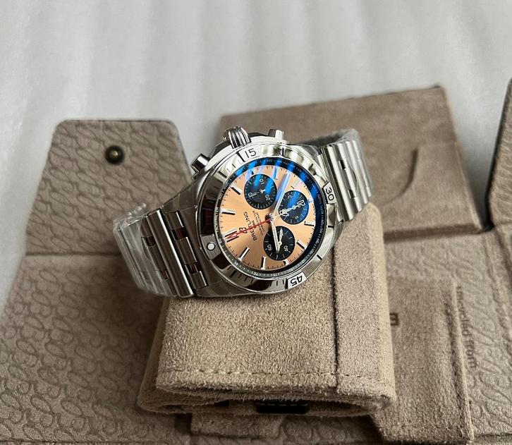 Breitling Chronomat B01 42 Bronze NIEUW, Handtassen en Accessoires, Horloges | Heren, Nieuw, Polshorloge, Breitling, Staal, Staal