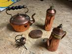 Oude koperen kannen, kruiken enz…, Antiek en Kunst, Ophalen, Koper