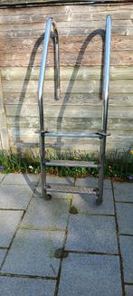 RVS Zwembadtrap 3 treden, Tuin en Terras, Zwembad-toebehoren, Ophalen, Zo goed als nieuw, Ladder