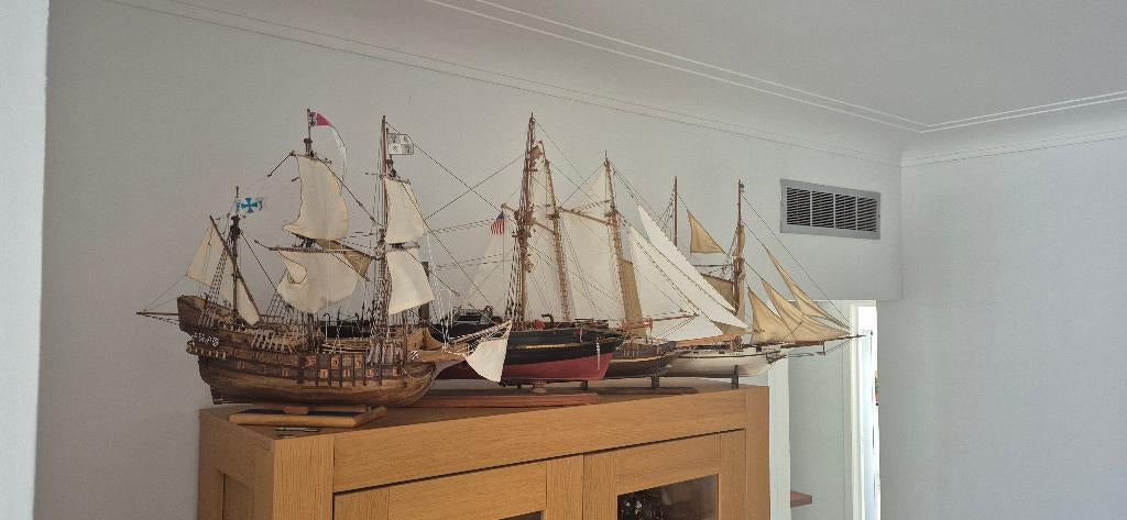 7 grandes maquettes de bateaux. Haute qualité!, Enlèvement