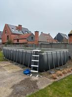 Intex zwembad met filtersysteem en  warmtepomp, Tuin en Terras, Gebruikt, 300 cm of meer, Rechthoekig, Ophalen