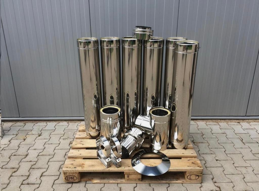 Cheminée inox 200mm, Bricolage & Construction, Tuyaux & Évacuations, Neuf, Inox, Enlèvement