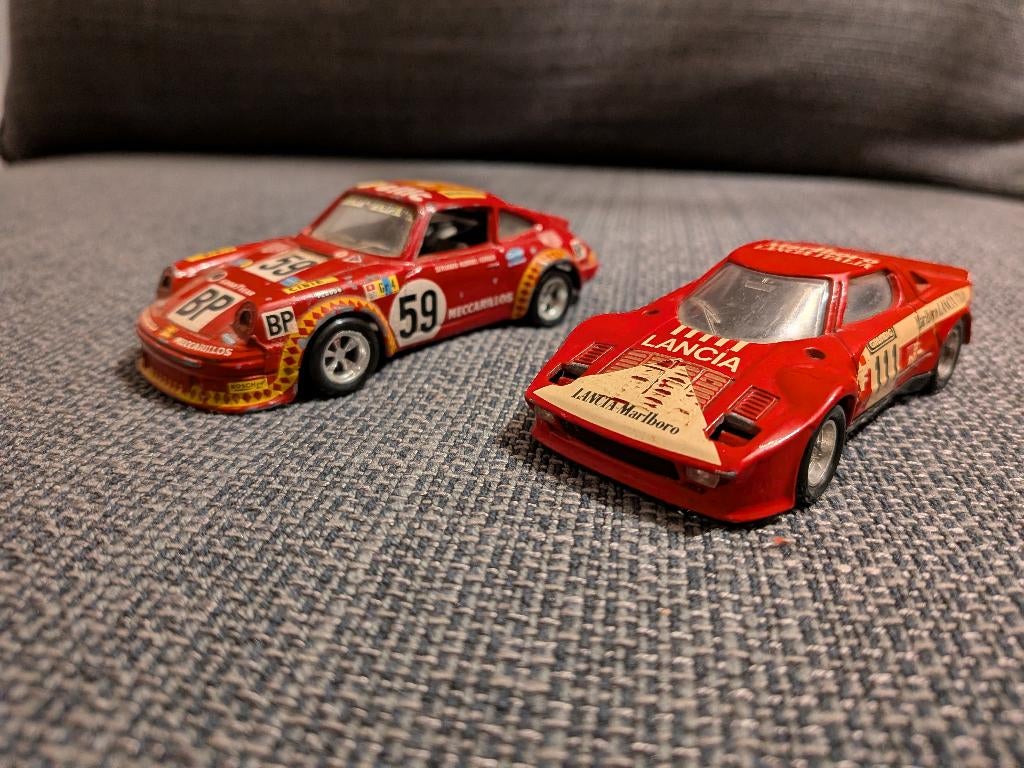 Lancia Stratos - Porsche 934 Solido 1/43, Enlèvement ou Envoi, Utilisé, Voiture, Solido