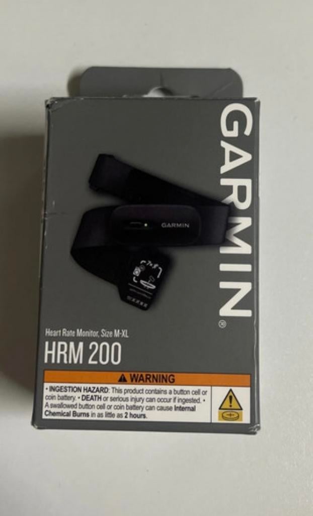 Garmin HRM 200 - M-XL (enkel borstriem), Ophalen, Hartslagsensor, Zo goed als nieuw