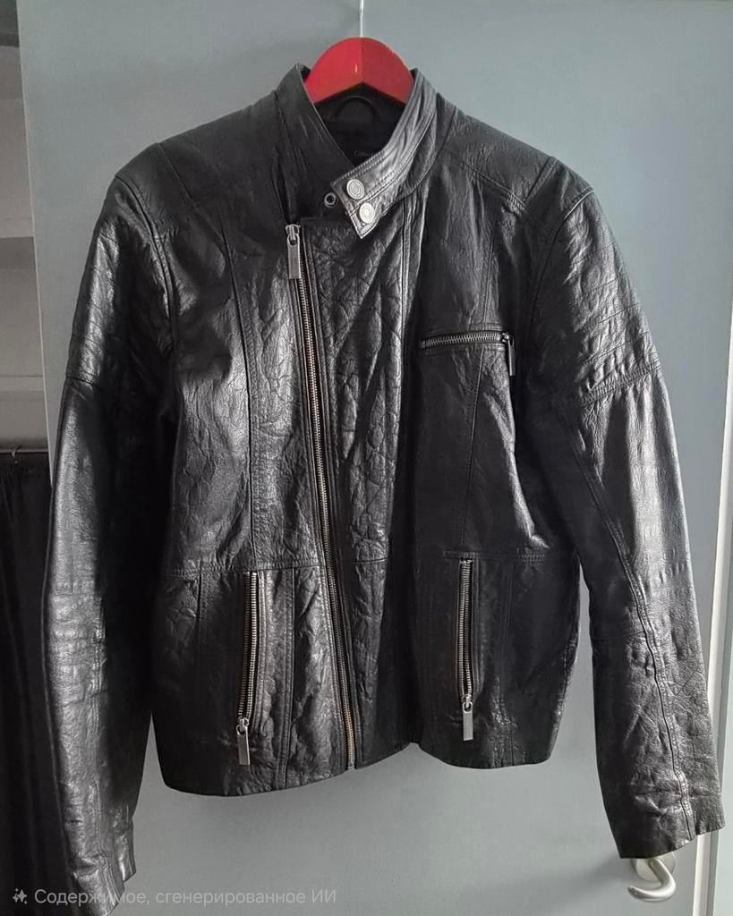 Calvin Klein lederen jas, Ophalen, Maat 52/54 (L)