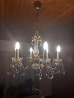 Retro luster met 6 armen, Huis en Inrichting, Ophalen, Gebruikt, Glas, Klassiek