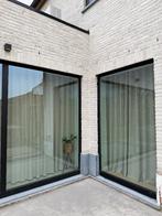 2 grote aluminium ramen zwart – BEN-woning, Doe-het-zelf en Bouw, Ophalen, Aluminium, Zo goed als nieuw, Inclusief glas