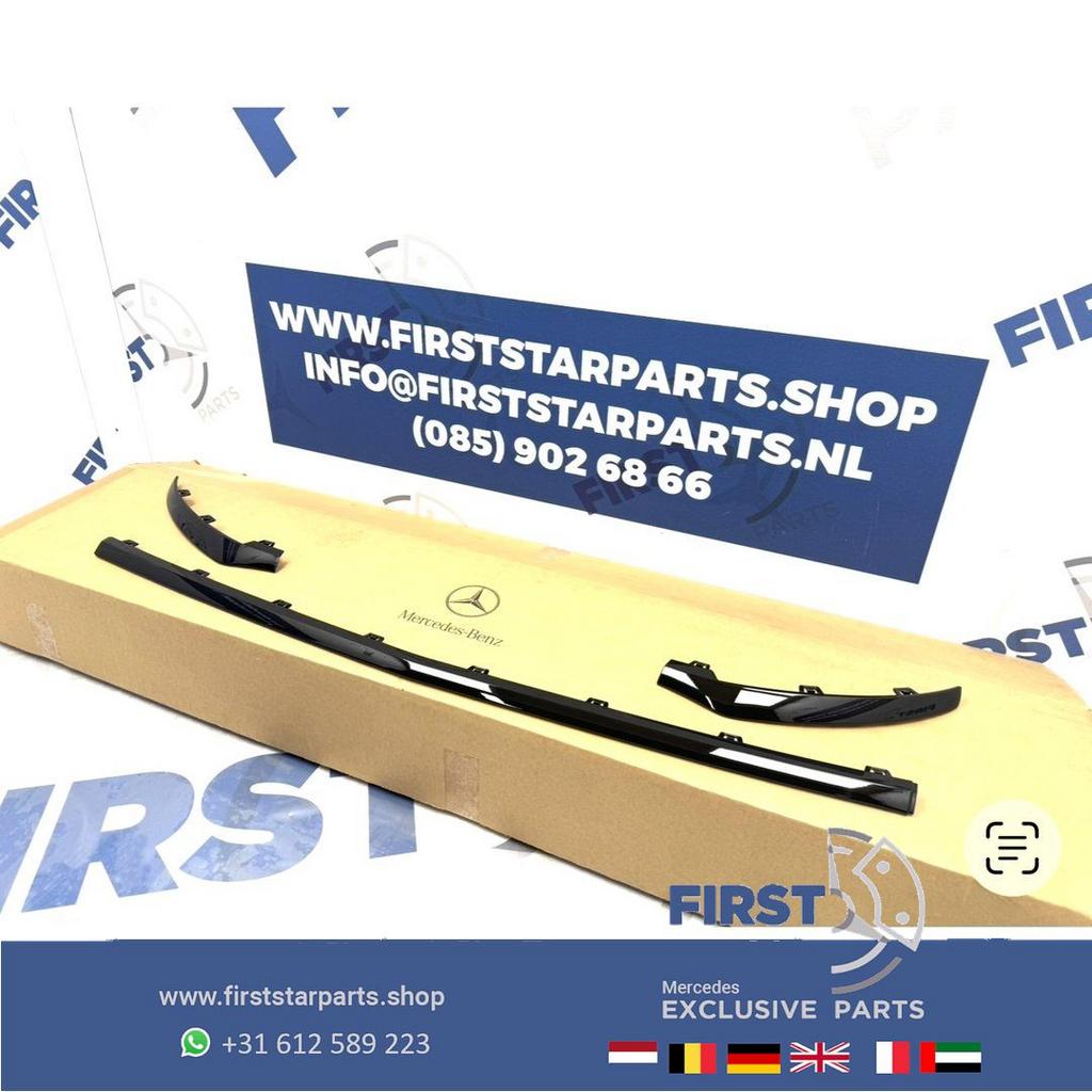W253 GLC AMG VOORBUMPER ONDERLIP SIERLIJSTEN SET ZWART Merce