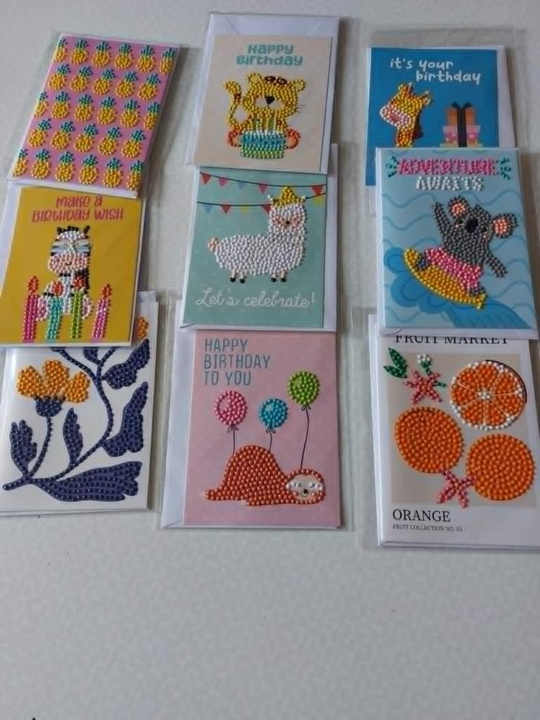 Kaartjes eigen creatie 9 stuks, Hobby en Vrije tijd, Kaarten | Zelfgemaakt, Ophalen, Nieuw, Overige thema's