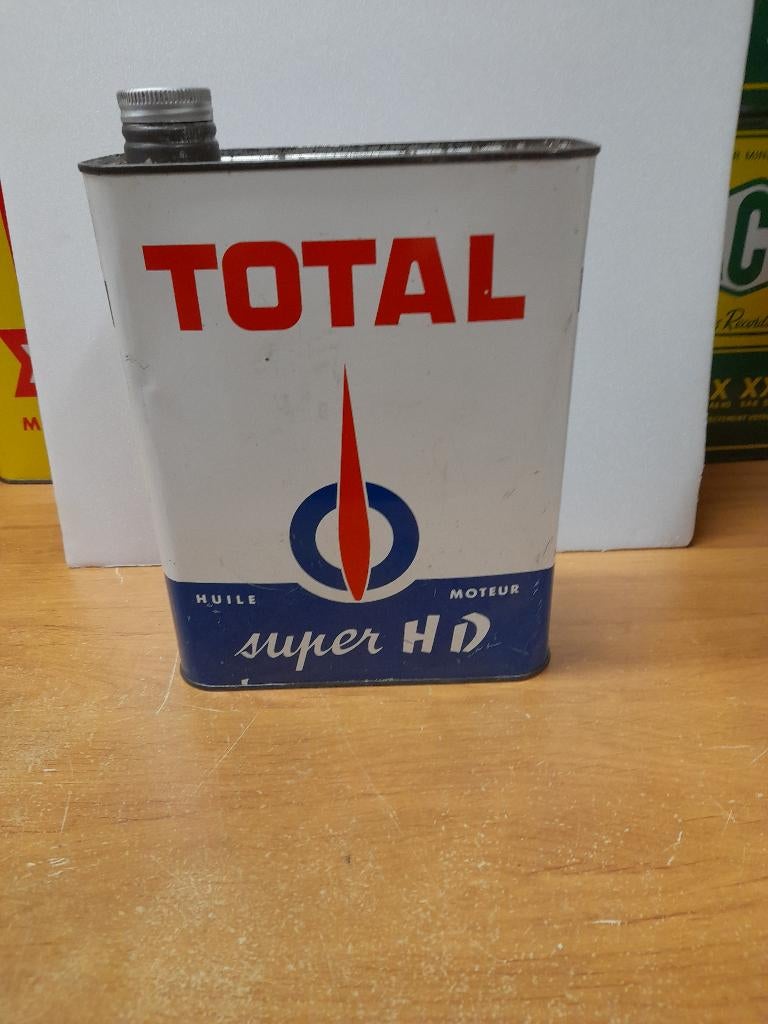 ancien bidon huile vide total super HD, Collections, Marques & Objets publicitaires, Envoi, Utilisé, Autres types