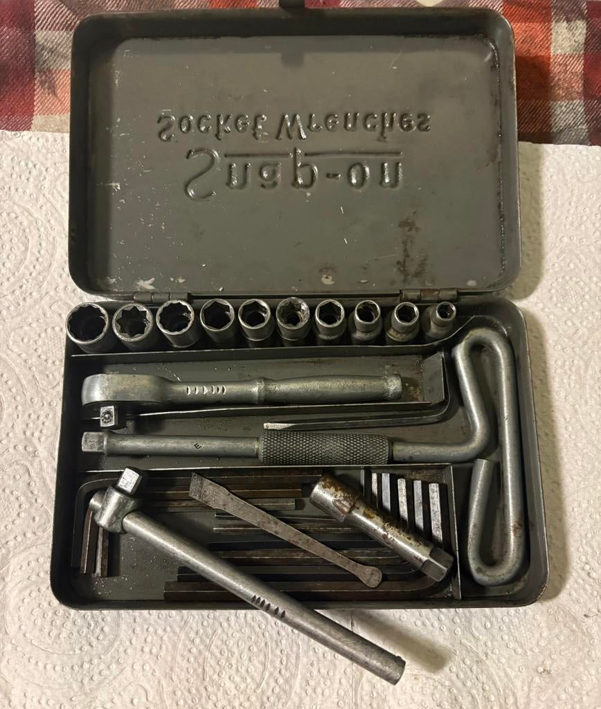 SNAP-ON PETIT COFFRET CLEF A CLIQUET ANCIEN 1930 USA, Collections, Collections Autre, Comme neuf, Enlèvement ou Envoi