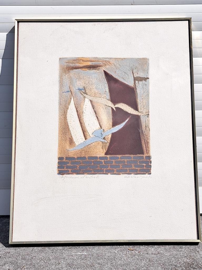 lithographie epreuve d artiste signe Jean OOSTERLYNCK, Enlèvement ou Envoi