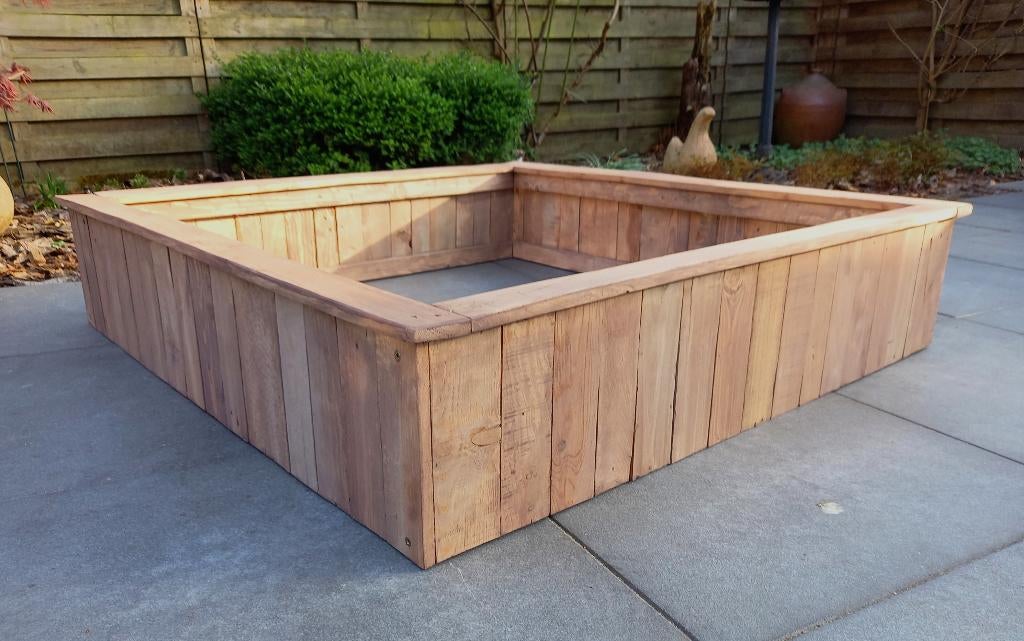 Handgemaakte zandbak steigerhout look, Tuin en Terras, Overige Tuin en Terras, Nieuw, Ophalen