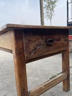 magnifique ancienne table de campagne et son tiroir a pain, Maison & Meubles, Enlèvement, Utilisé
