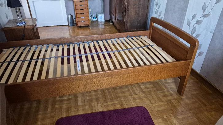 Literie 90 X 200 Lit complet avec sommier et matelas, Maison & Meubles, Chambre à coucher | Matelas & Sommiers, Comme neuf, Sommier