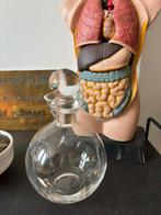 carafe boule en verre et son bouchon vintage H20cm, Antiquités & Art, Enlèvement ou Envoi