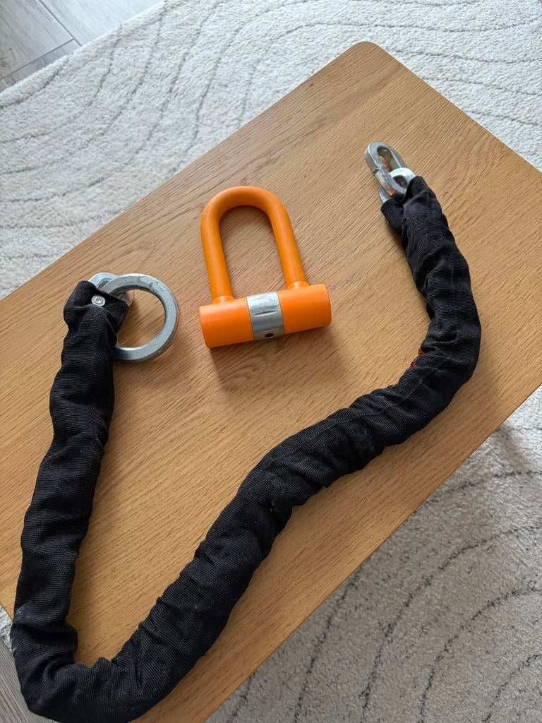 Motor / scooter kettingslot + U-slot set – sterk & compleet, Motos, Accessoires | Cadenas, Enlèvement, Comme neuf