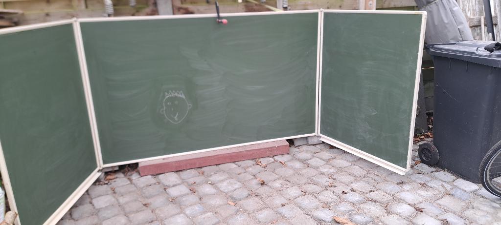 Authentiek schoolbord in hoogte verstelbaar, Ophalen, Gebruikt, Krijtbord