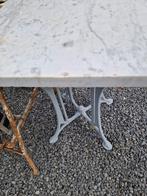 Tafel marmer met metalen onderstel  60/50 €45, Ophalen, Metaal