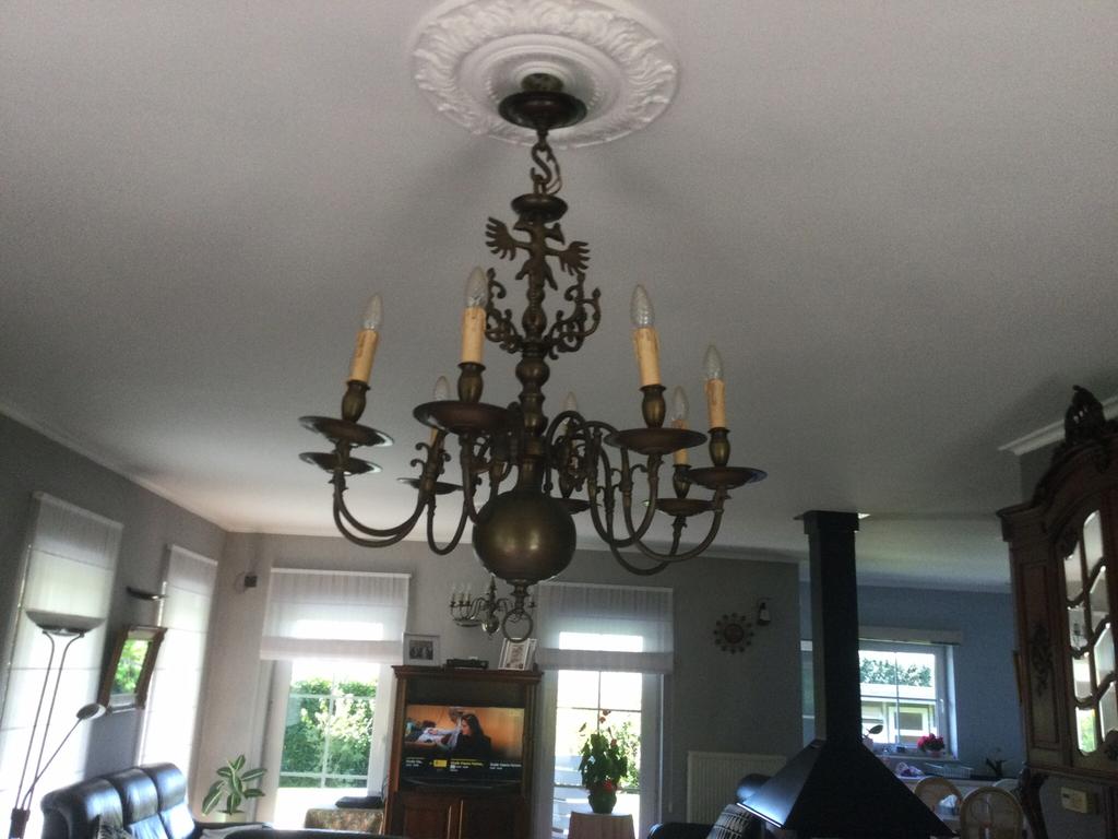 Kroonluchter groot, Huis en Inrichting, Lampen | Kroonluchters, Ophalen, Gebruikt, Overige materialen