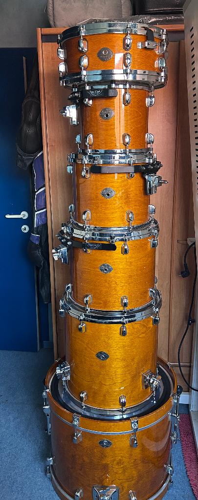 6-delige Tama Starclassic Performer (Made in Japan) + hoezen, Musique & Instruments, Enlèvement, Utilisé, Tama