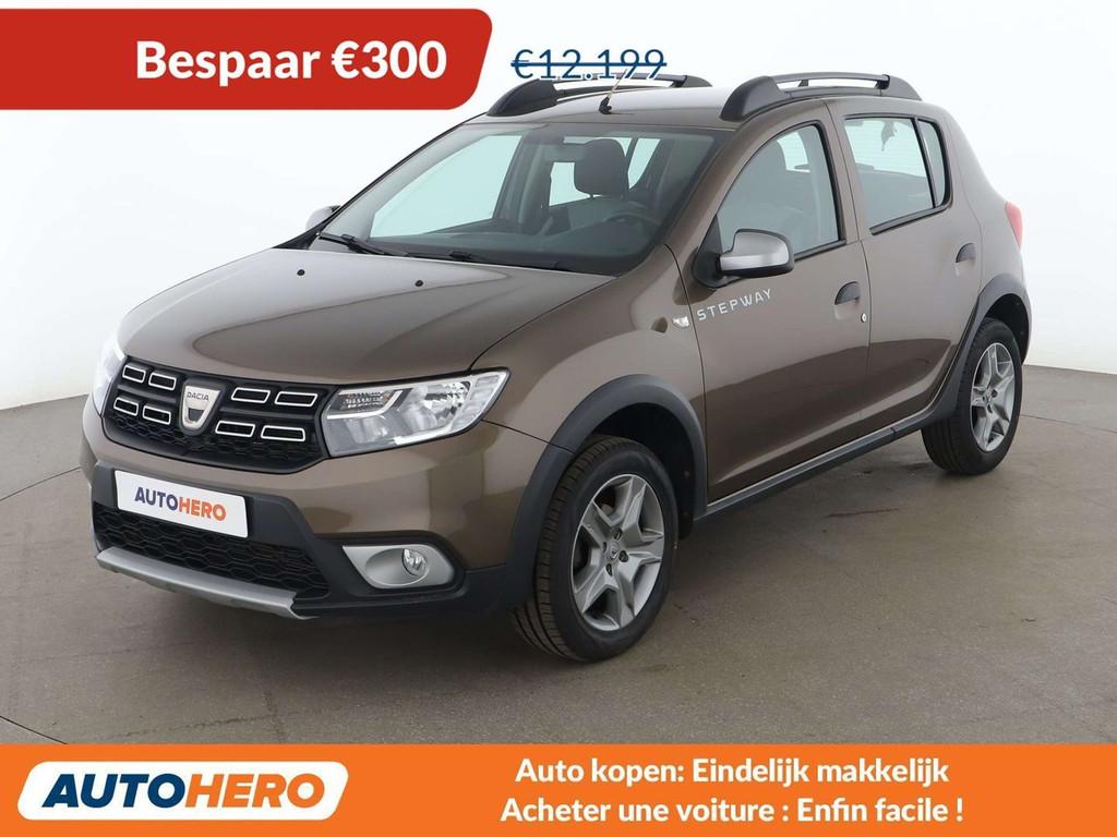 Dacia Sandero 0.9 TCe Stepway Prestige (bj 2018, automaat), 898 cc, Stof, Gebruikt, Zwart