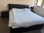 Boxspring 180x200 inclusief matrassen en topper, Ophalen, Gebruikt, Zwart, Tweepersoons