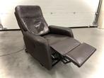 Elektrische relax zetel in leder / opstahulp / goede staat, Huis en Inrichting, Fauteuils, Ophalen, Gebruikt, Leer