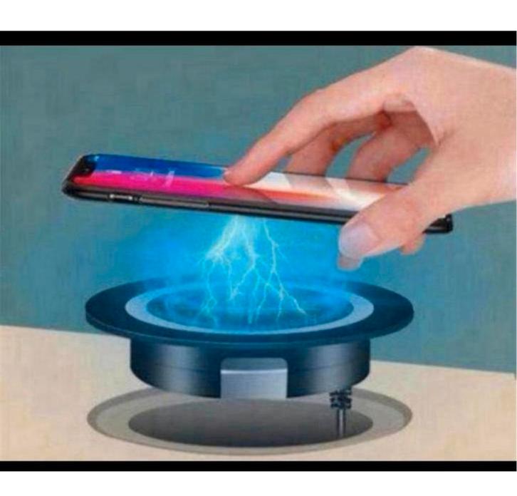 Inbouw Draadloze lader Oplader Laadstation zilver charger, Telecommunicatie, Mobiele telefoons | Telefoon-opladers, Nieuw, Ophalen of Verzenden