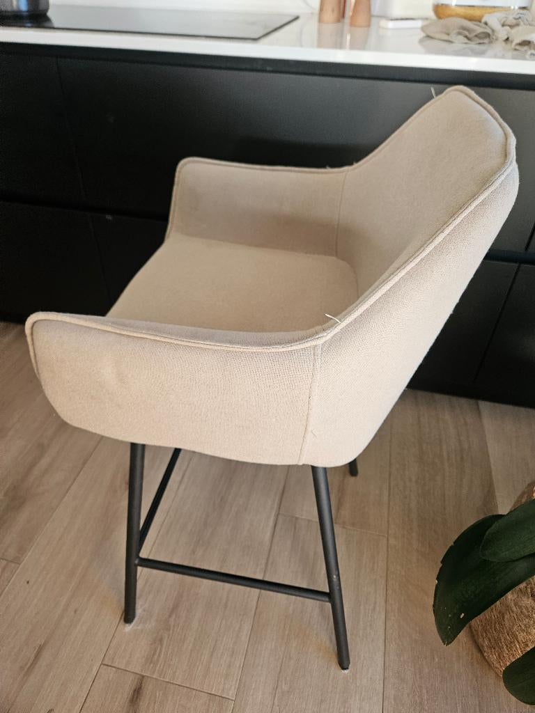 Barkrukken kleur taupe - 80 euro voor 2, Ophalen, Gebruikt