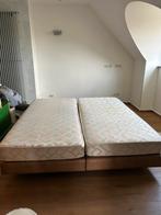 Gebruikte boxspring, Huis en Inrichting, Ophalen, Gebruikt, Bruin, Tweepersoons