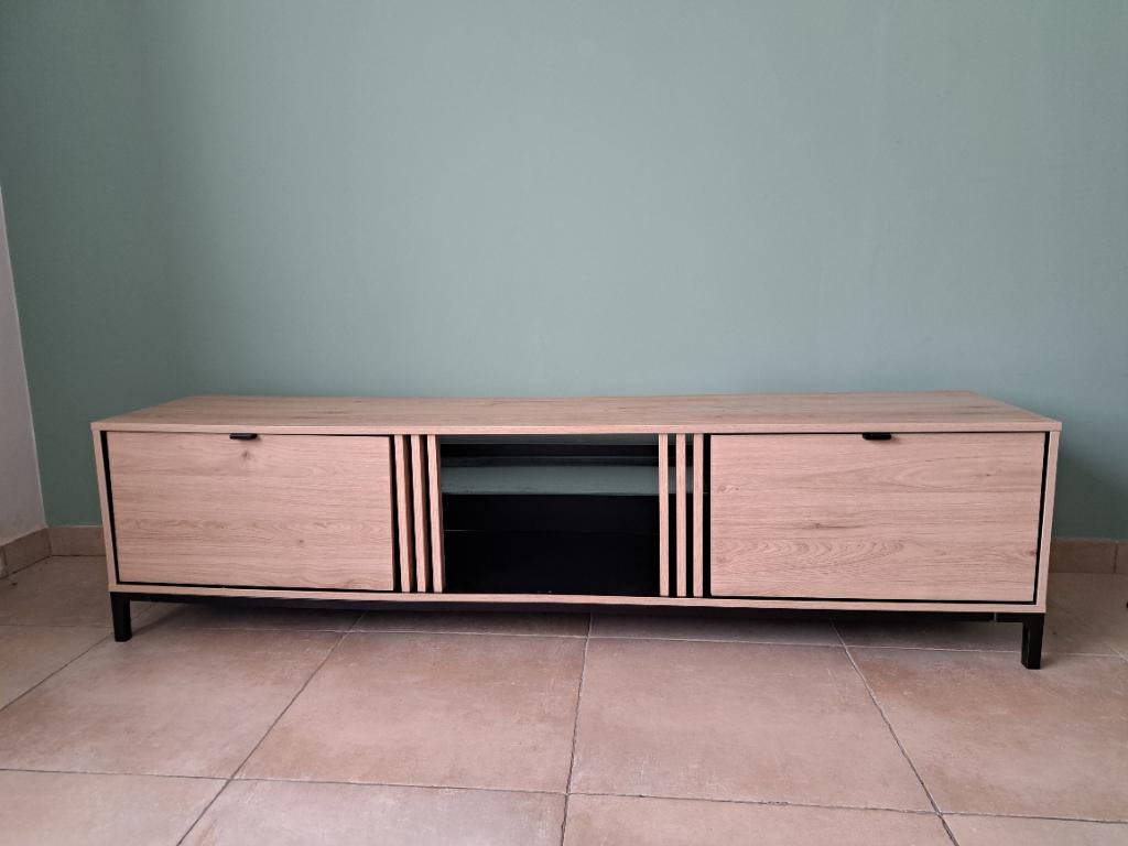 Tv meubel, Huis en Inrichting, Kasten | Dressoirs, Ophalen, Minder dan 50 cm, Zo goed als nieuw, Met lade(s)