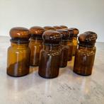 Ensemble de 11 bocaux de rangement/pots à pharmacie vintage, Maison & Meubles, Enlèvement