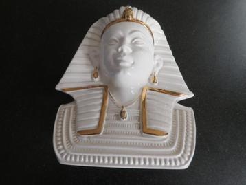 Détails dorés en porcelaine Pharaoh Hollywood Regency