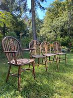 Windsor stoelen antiek eikenhout 4 stuks, Antiek en Kunst, Ophalen