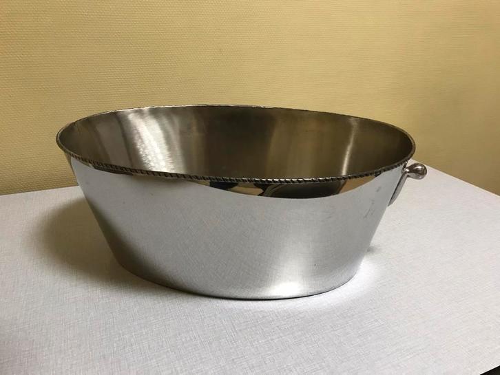Grote champagne emmer - ijsemmer - inox + gratis fles wijn ‘, Maison & Meubles, Accessoires pour la Maison | Autre, Comme neuf