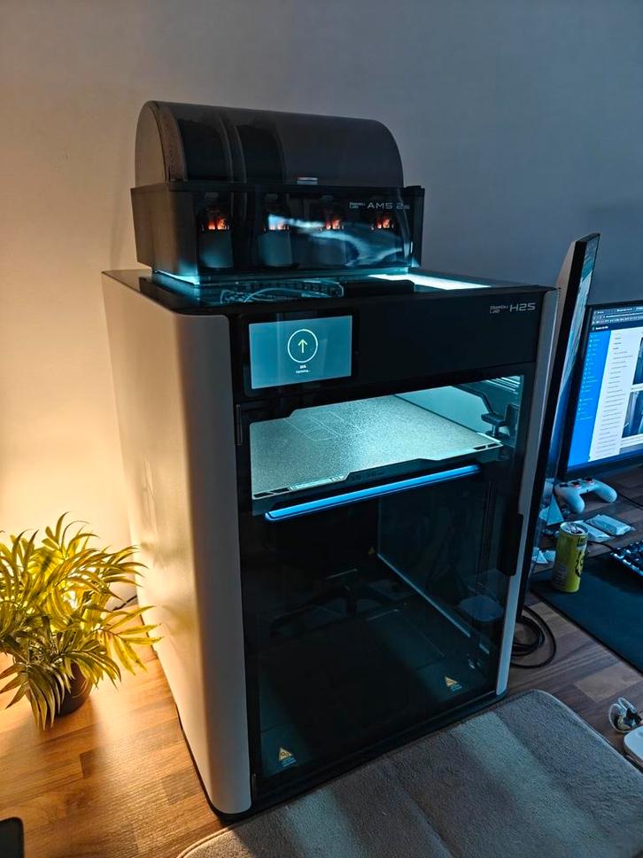 Bambu Labs H2S + AMS 2 Pro, Computers en Software, 3D Printers, Zo goed als nieuw, Ophalen of Verzenden