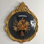 Vintage bolglas Queen Ann lijst, kunstbloemen, wanddecoratie, Utilisé, Enlèvement ou Envoi