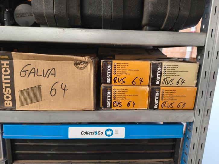 Bostitch FN 15g Brads - RVS 64mm en galva 50 en 64mm, Doe-het-zelf en Bouw, IJzerwaren en Bevestigingsmiddelen, Nieuw, Spijkers