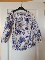 Mooie witte blouse met purper bloemen maat 40, Yessica, Maat 38/40 (M), Ophalen of Verzenden, Zo goed als nieuw