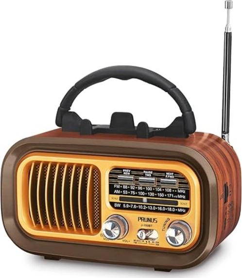 PRUNUS | Vintage radio | retro stijl | Nieuw, Audio, Tv en Foto, Radio's, Nieuw, Radio, Verzenden