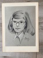 Portret 1975, Antiek en Kunst, Kunst | Tekeningen en Fotografie, Ophalen of Verzenden