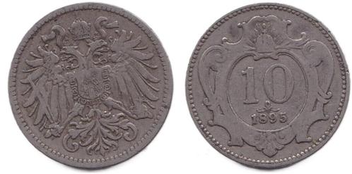 AUTRICHE -10 heller Franz Joseph I année 1895, Timbres & Monnaies, Monnaies | Europe | Monnaies non-euro, Autriche, Enlèvement ou Envoi