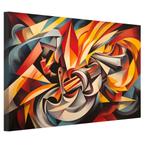 Kleurexplosie in Abstracte Harmonie canvas 70x50cm - 18mm., Huis en Inrichting, Woonaccessoires | Schilderijen, Tekeningen en Foto's