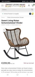 Rotan schommelstoel, Huis en Inrichting, Stoelen, Ophalen, Zo goed als nieuw