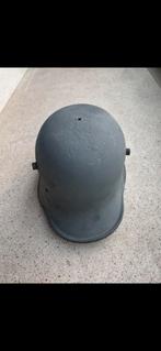 Wo1 Duitse helm met inslag, Verzamelen, Ophalen of Verzenden