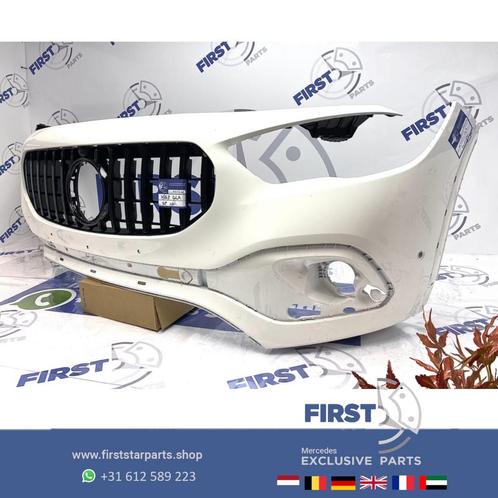 H247 VOORBUMPER WIT + GT AMG GRIL ZWART 2018-2022 Mercedes G, Auto-onderdelen, Carrosserie, Bumper, Mercedes-Benz, Voor, Gebruikt