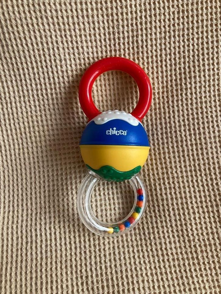 Rammelaar en bijtring Chicco baby, Kinderen en Baby's, Speelgoed | Babyspeelgoed, Zo goed als nieuw, Rammelaar, Met geluid, Met wieltjes