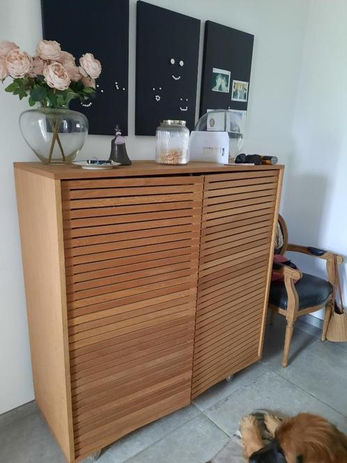 HABITAT - Meuble MAX - 2 portes / 6 casiers - Chêne -40% !, Huis en Inrichting, Kasten | Buffetkasten, Gebruikt, Eikenhout, Ophalen